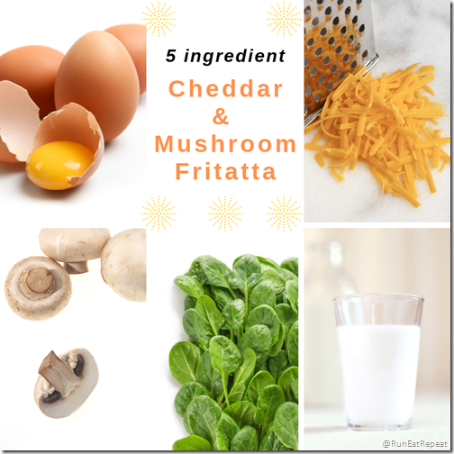 5 ingredient Cheddar and Mushroom Fritatta Recipe Real CA milk cheese