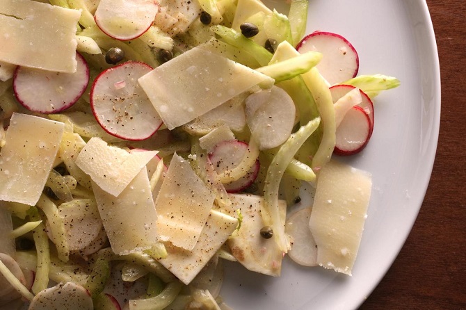 Shaved Celery, Celery Root, and Radish Salad recipe