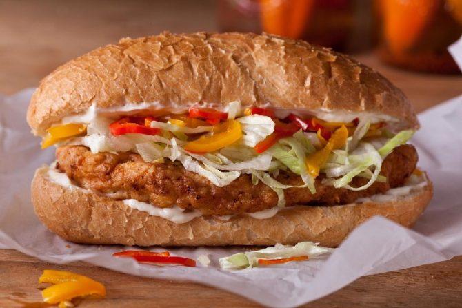 Pickled Pepper Fried Chicken Sandwich recipe