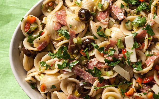 Easy Muffaletta Pasta Salad recipe