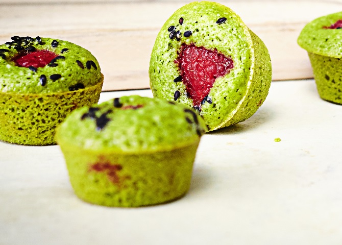 raspberry matcha muffin recipe