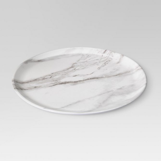 melamine marble serving platter