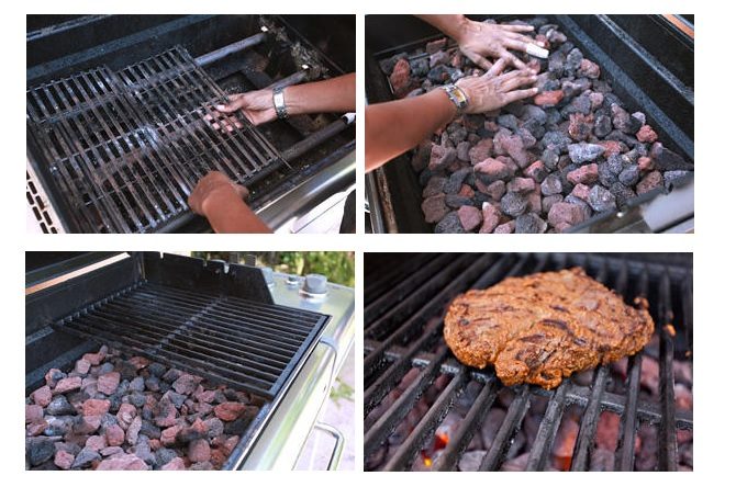 how to make gas grill burn hotter with lava rocks