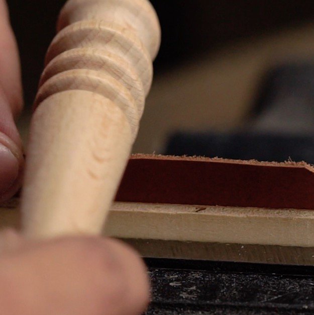 How to Make Your Own Leather Cable Holder Step Three