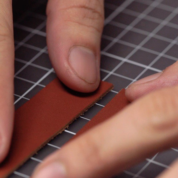 How to Make Your Own Leather Cable Holder Step One