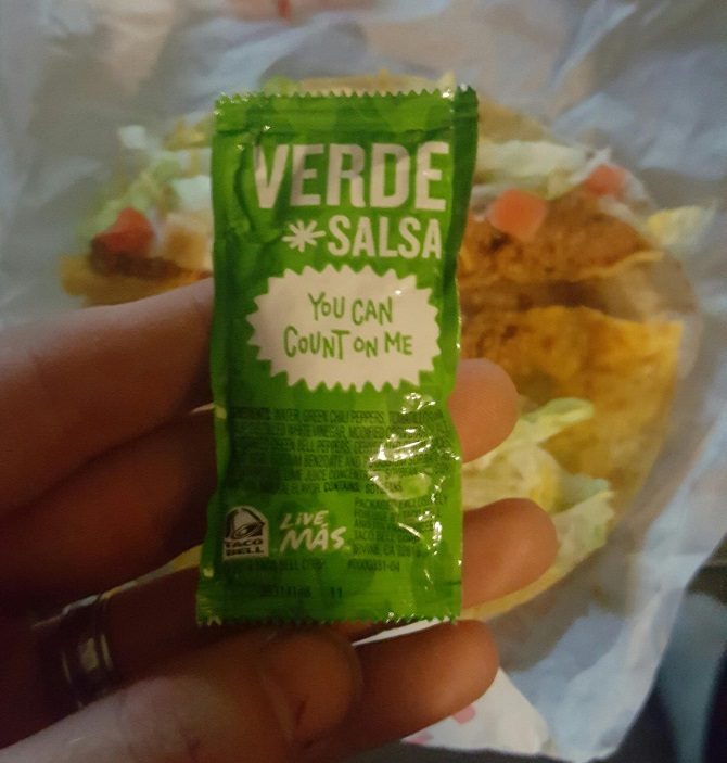 Taco Bell Verde Sauce.