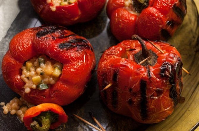 vegetarian grilled stuffed pepper recipe