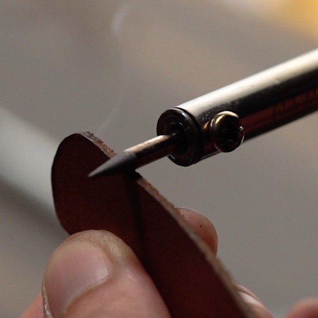 How to Make Your Own Leather Cable Holder Step Five