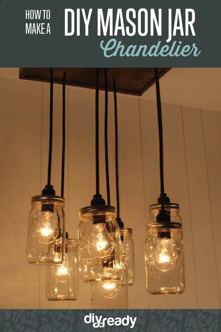 How To Make A DIY Mason Jar Chandelier | https://diyprojects.com/mason-jar-chandelier-part-2/