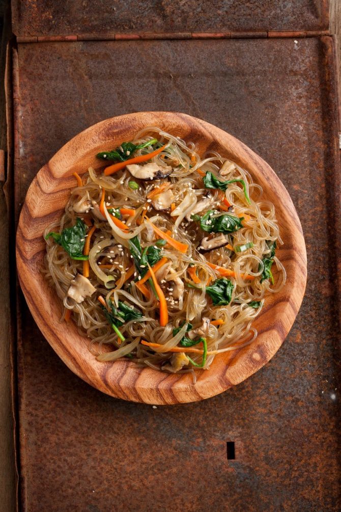 Korean sweet potato noodles japchae recipe