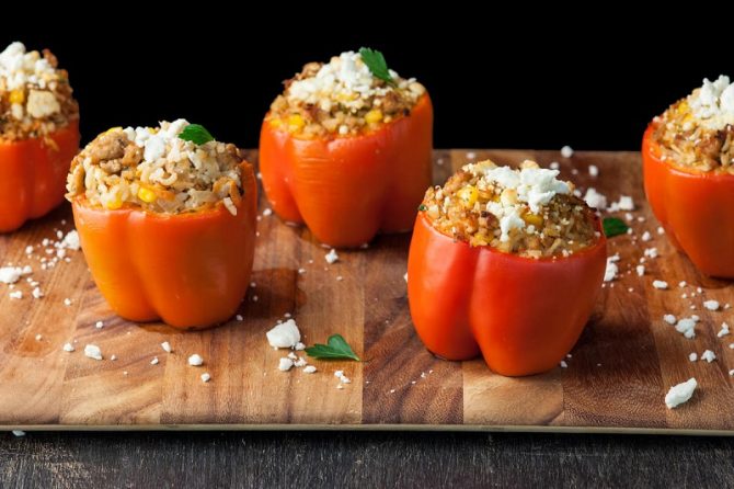 chicken stuffed bell pepper recipe