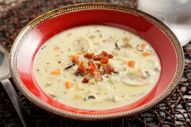 creamy mushroom wild rice chowder recipe