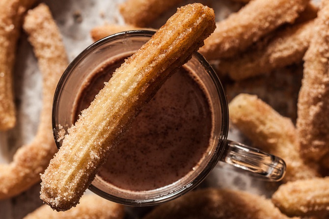 Mexican Hot Chocolate and Churros recipe