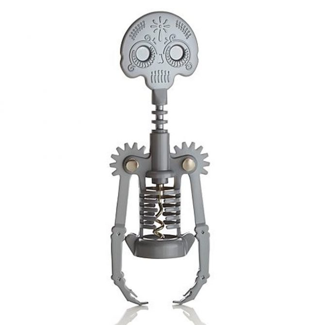 Day of the Dead skeleton corkscrew