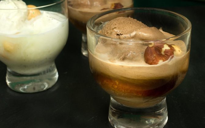drunken coffee ice cream affogato