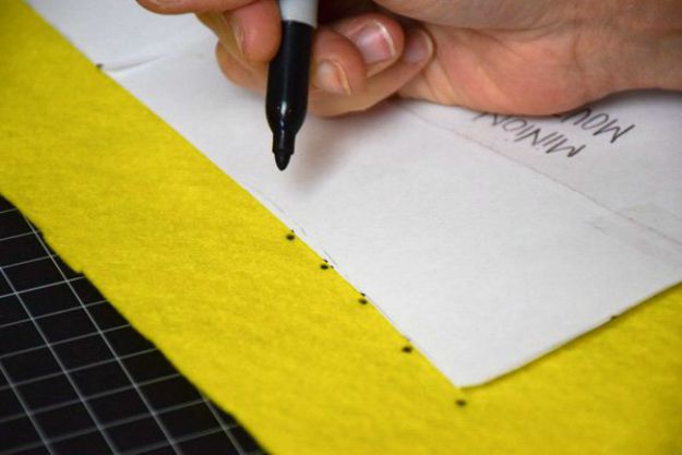 Trace minion costume pattern pieces | How To Make A Minion Costume | DIY Costume Plans 