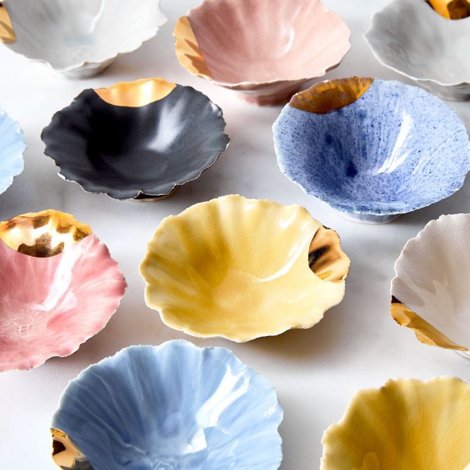 Gold-Dipped Pinch Bowls
