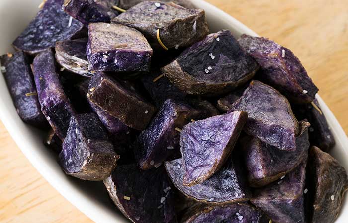 Purple Potato Roast With Garlic