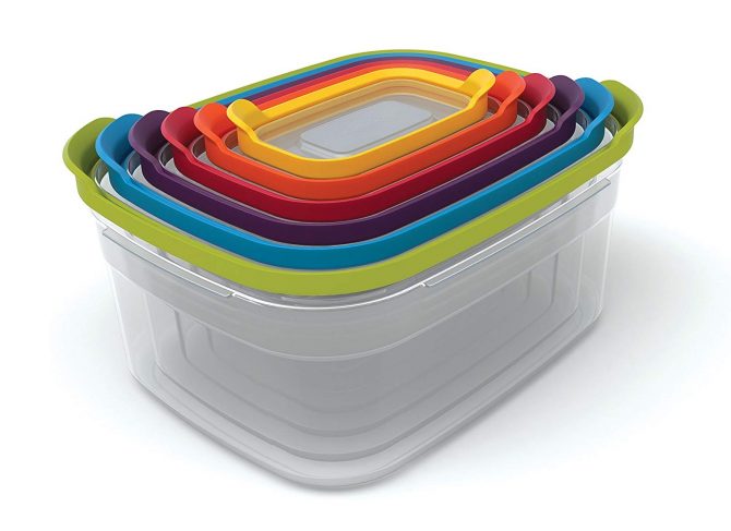 Joseph Joseph 12-Piece Nesting Plastic Food Storage Containers with Lids