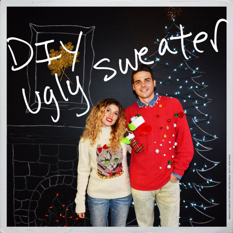 DIY Matching Ugly Christmas Sweaters | Christmas Sweater Ideas You Can DIY On A Budget | diy christmas tree sweater
