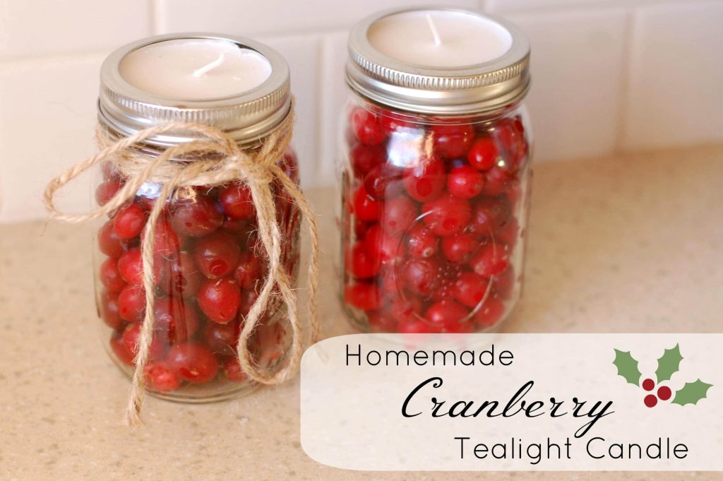 Homemade Cranberry Candles | Gifts In A Jar That Are Oh So Cute And Easy To DIY | gifts in a jar soup recipes