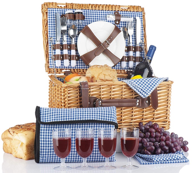 large wicker picnic basket