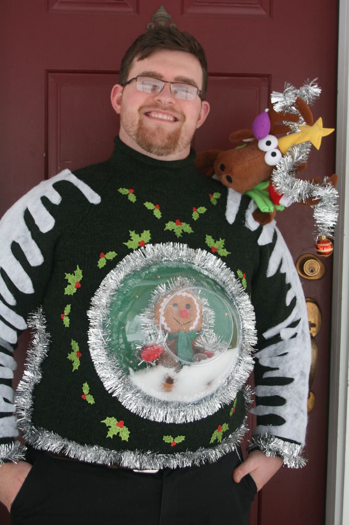 Ugly Gingerbread Sweater | Christmas Sweater Ideas You Can DIY On A Budget | diy christmas tree sweater