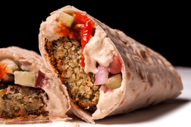 falafel lavash wrap recipe