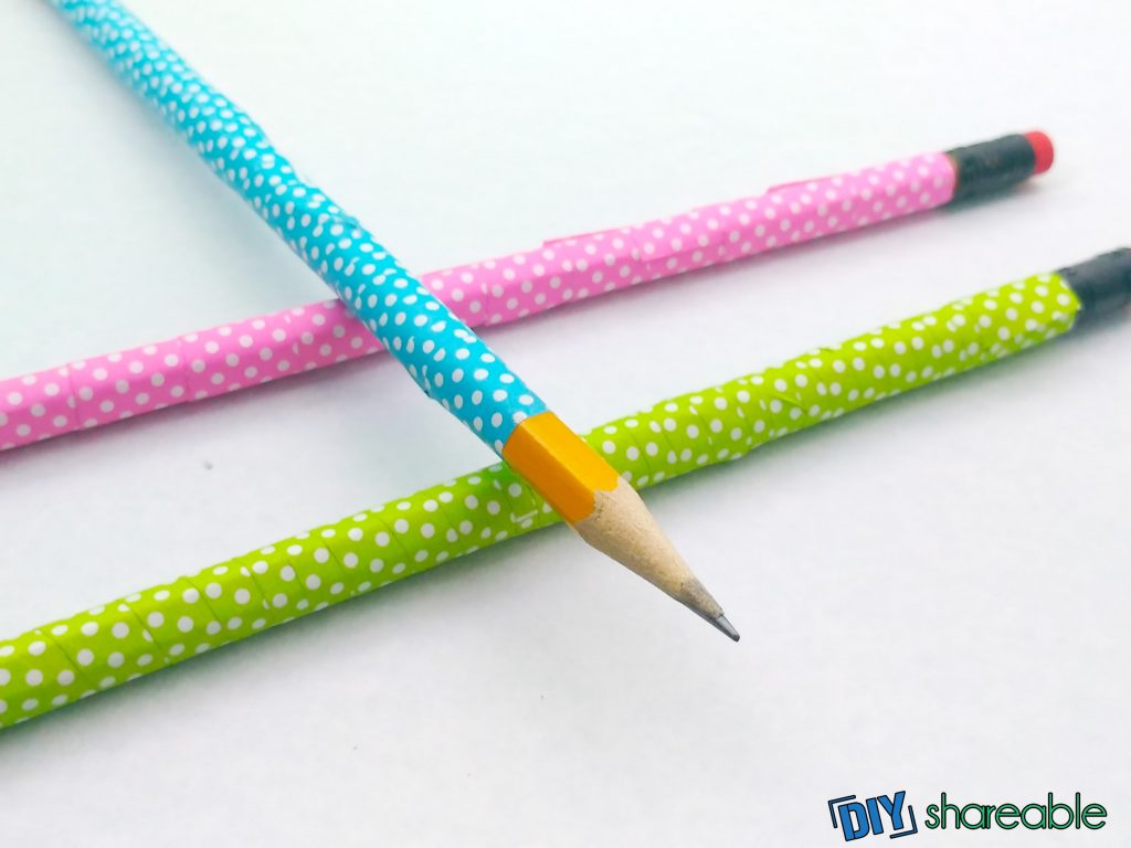 cute diy pencils using washi tape