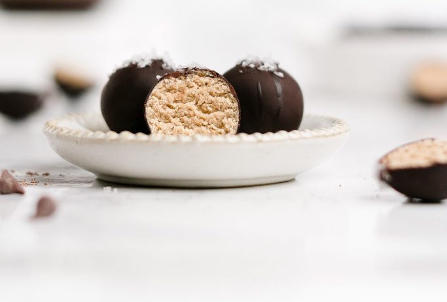 vegan eggnog truffles