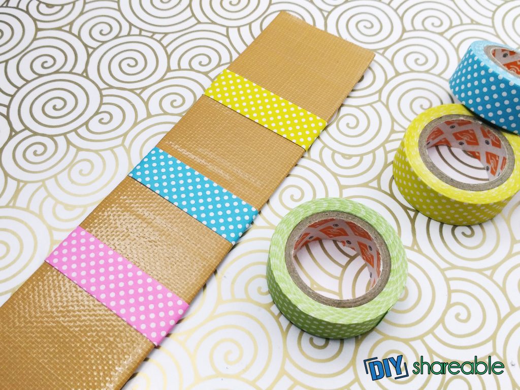 personalizing your DIY bookmark using washi tape