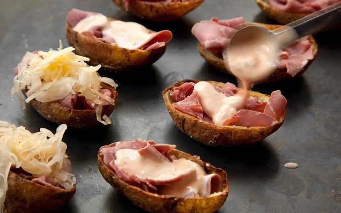 Reuben Potato Skins recipe