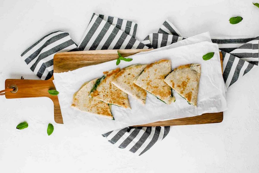 plant-based lunches quesadillas