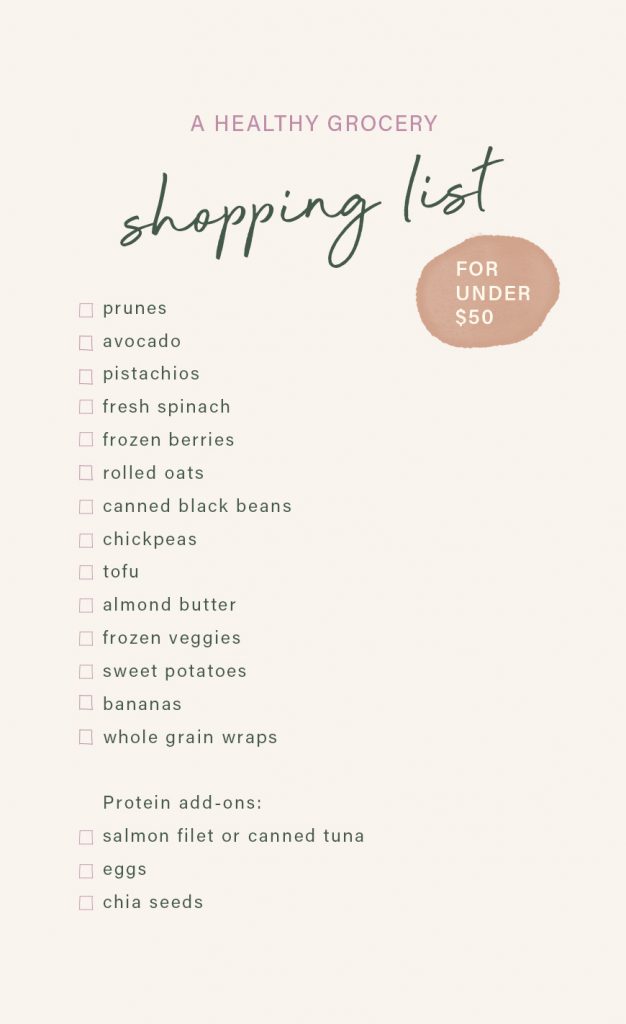 The $50, dietitian-approved grocery list that opens the door for so. many. healthy meals