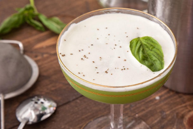 Basil Mezcal Sour recipe