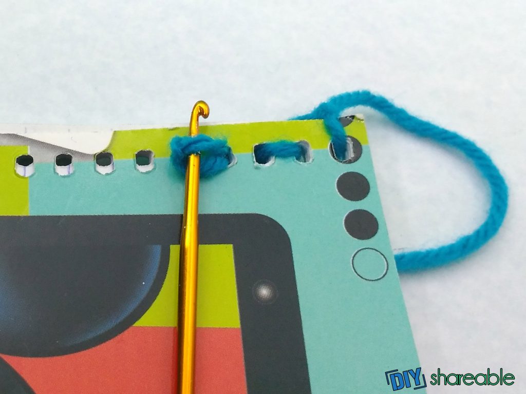 Creating backstitch for connecting your DIY notebook