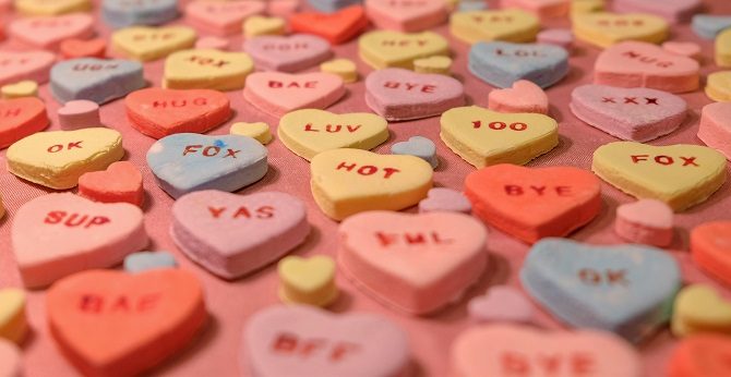 DIY candy conversation hearts for Valentine's Day