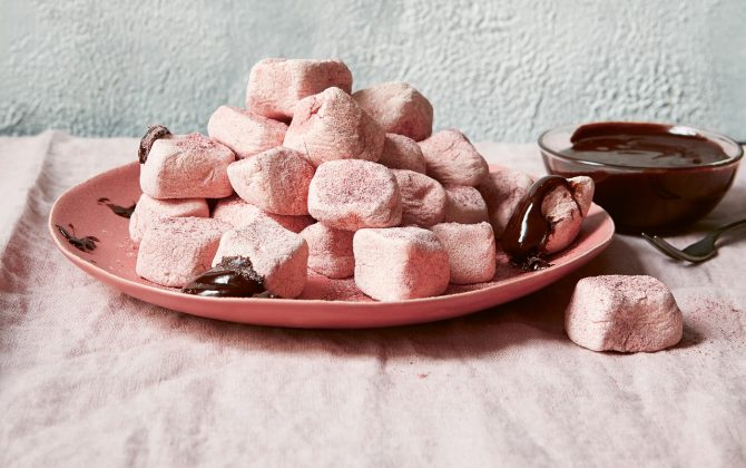 chocolate stout fondue recipe with homemade lambic beer marshmallow recipe