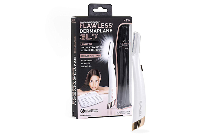Finishing Touch Flawless Dermaplane Glo Facial Exfoliator and Hair Remover