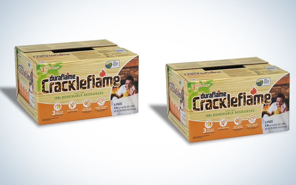 All the crackle of real wood.