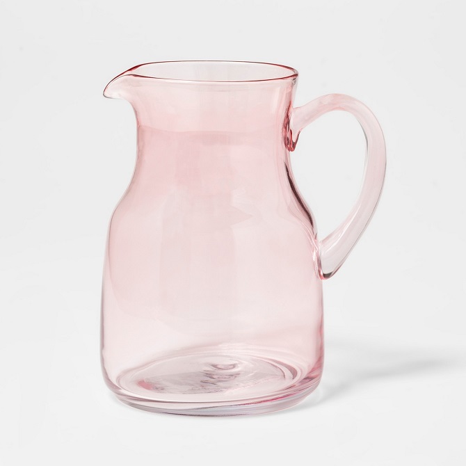 Target pink glass pitcher