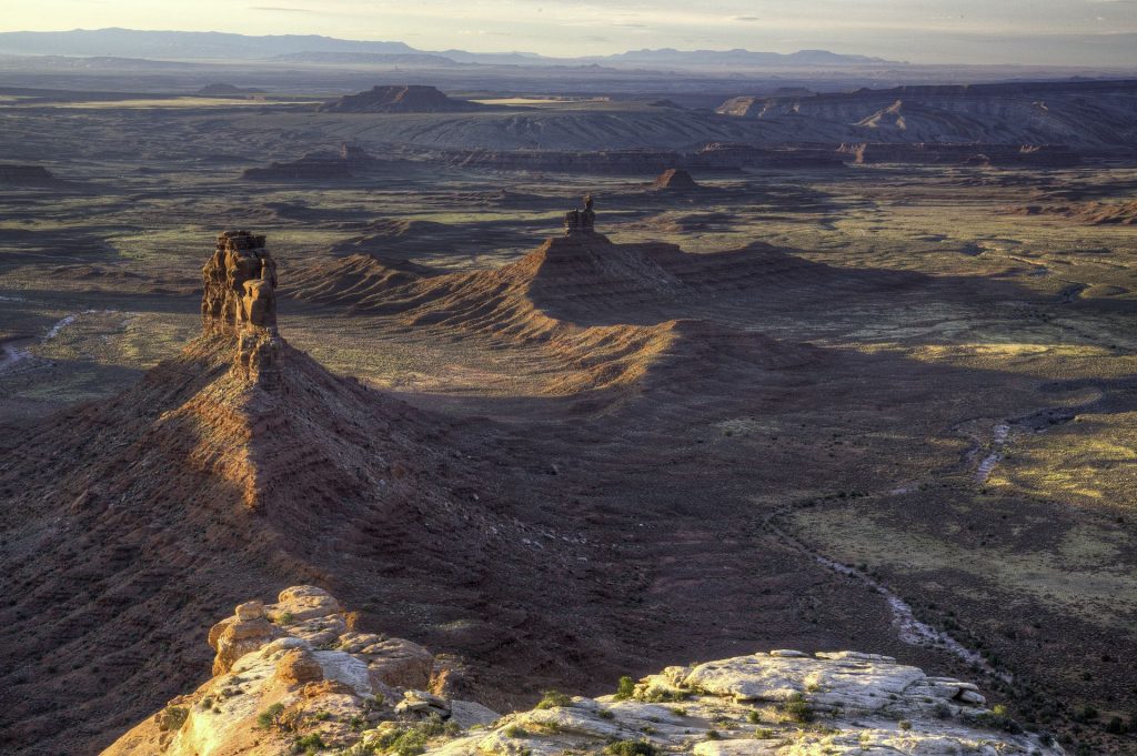 An aerial view of the Valley of the Gods, an area that used to be in the Bears Ears monument, but was cut out in 2017