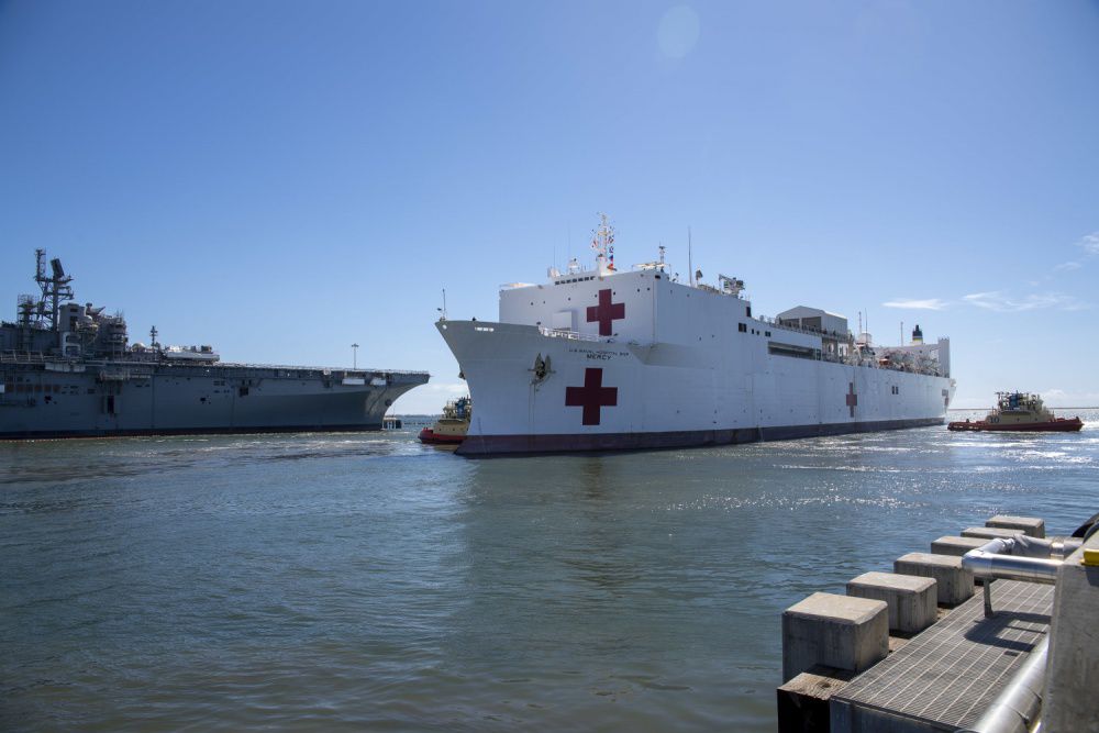 The Mercy left San Diego on Monday.