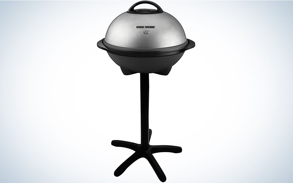 Portable electric grill.