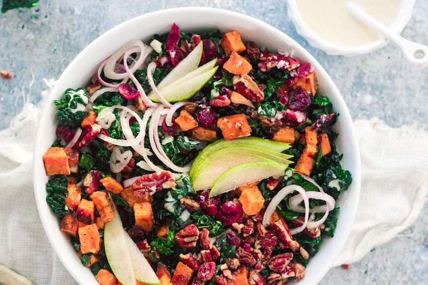 thanksgiving kale salad