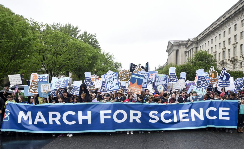 The first March for Science in 2017 drew thousands of people to a dreary Washington, D.C. in support of science.