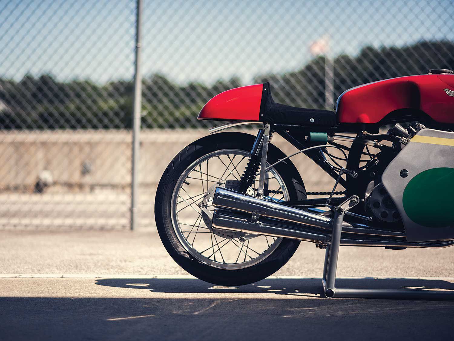 Honda&rsquo;s RC161 uses a 250cc inline-four that revs to 14,000 rpm. The sound it emits near redline defies logic.
