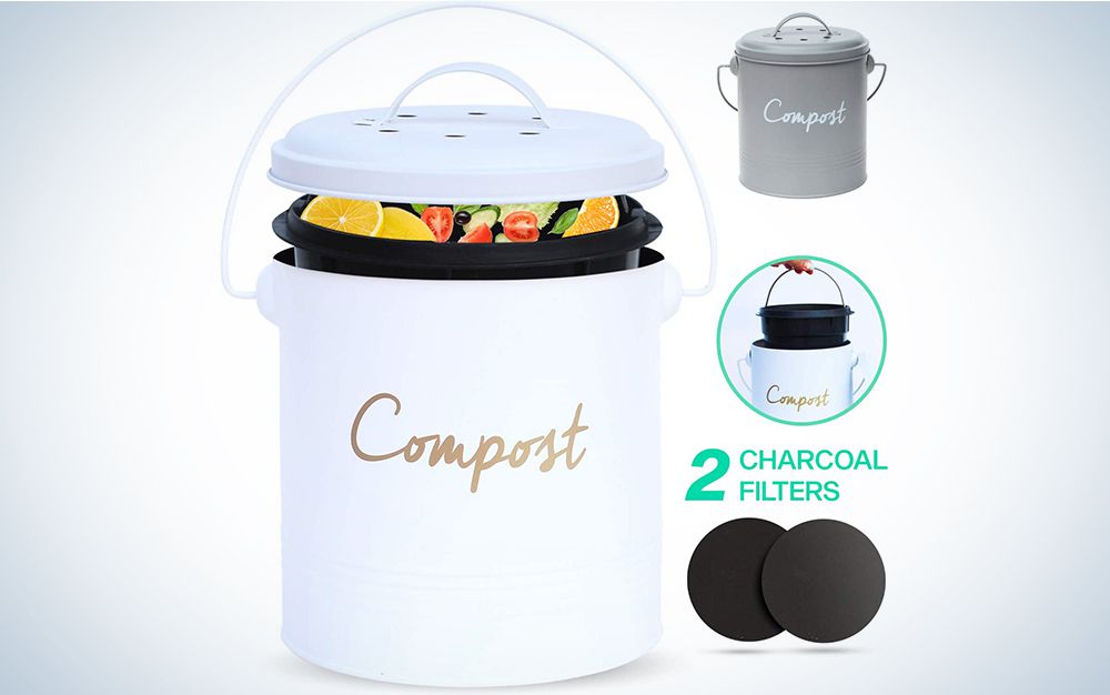 Cute compost bin for kitchens with minimal waste.