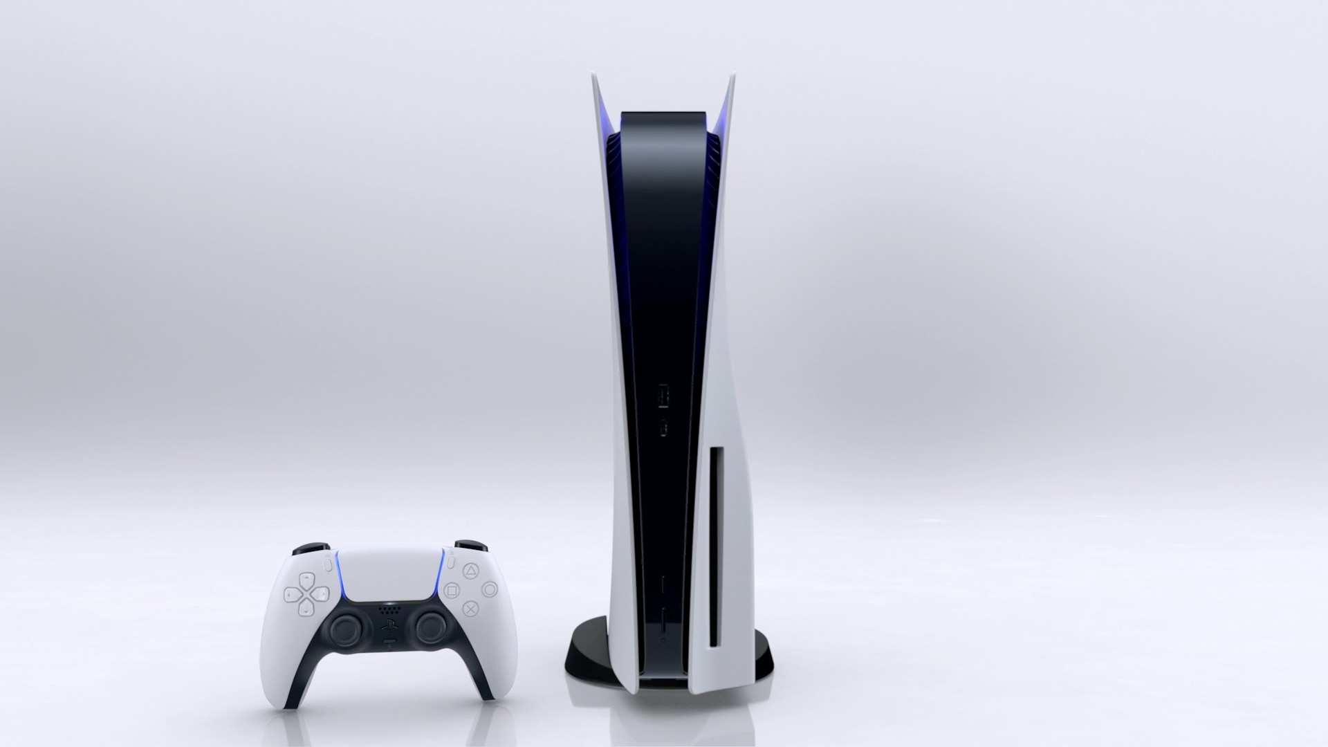 The PS5 ditches the straight lines for curved edges.