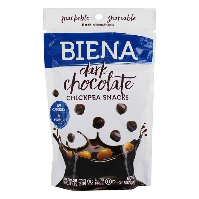 Biena dark chocolate chickpeas on Amazon